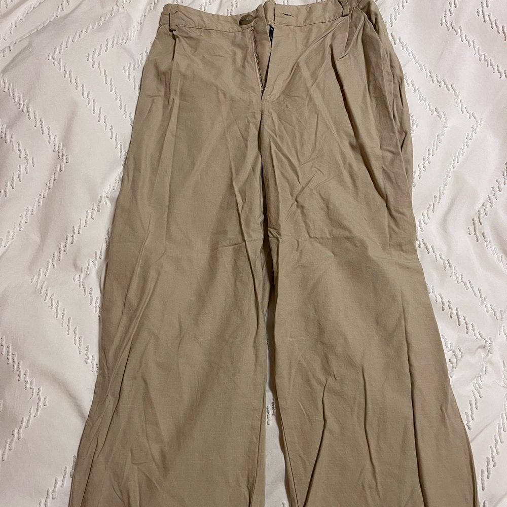 Beige flowy pants